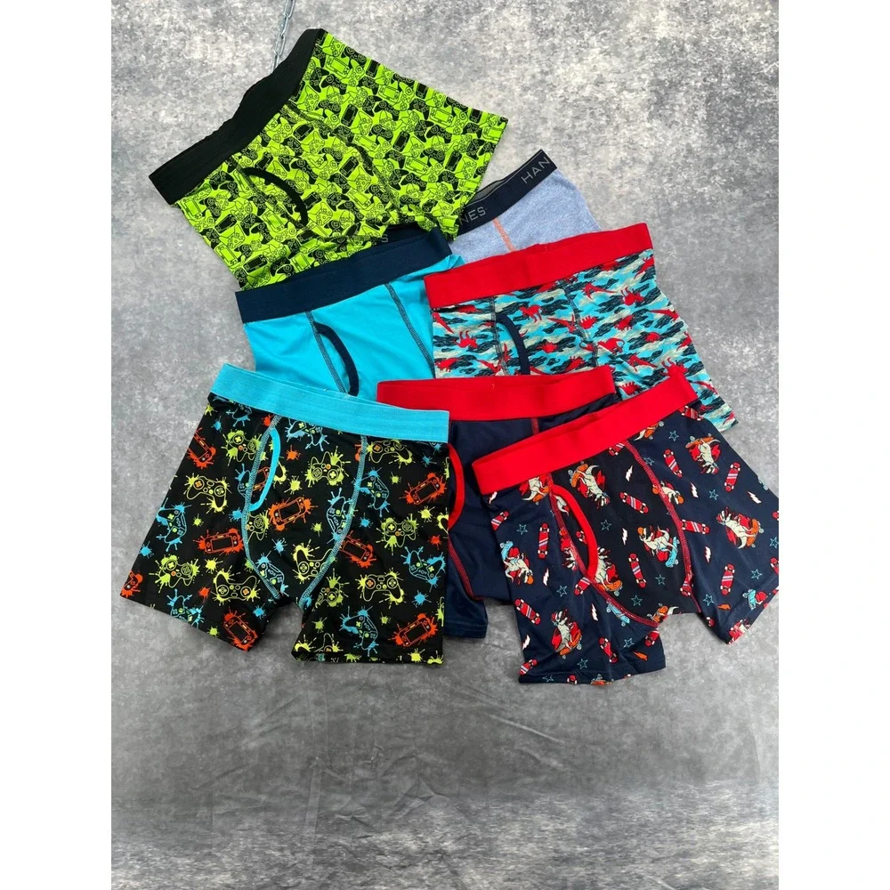 Athletic Works/HanesBoxer Briefs Kids XL 14-16 Multicolor Performance 7Pk